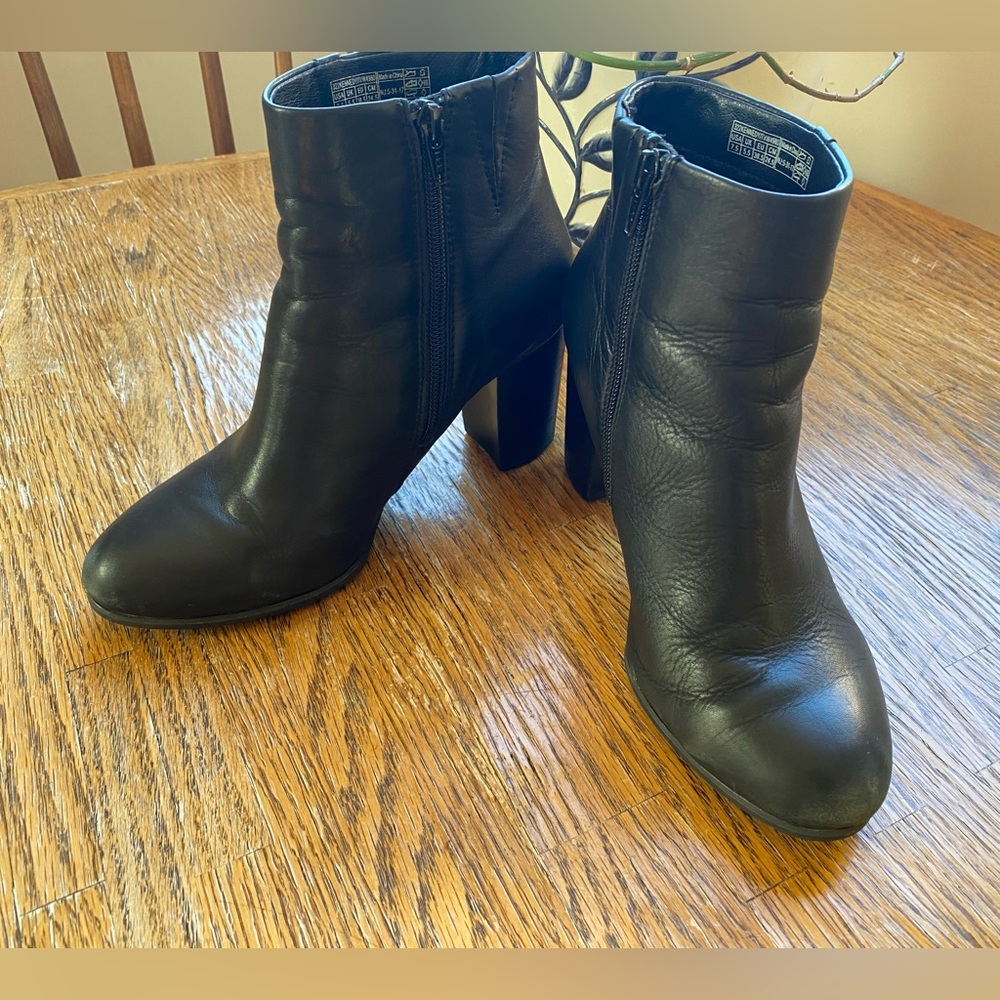 Vionic Leather Ankle Boots Black 7.5 - Picture 8 of 16